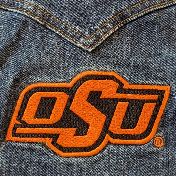 Wrangler Retro Oklahoma State Cowboys Denim Jacket Women's - Picture 8 of 14
